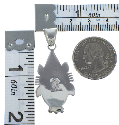 Turquoise Southwest Sterling Silver Pendant EX44403